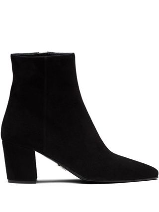 Prada + Point-Toe Ankle Boots