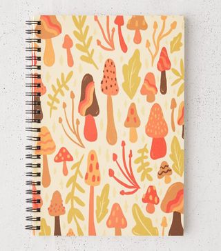 Doodle by Meg for Deny + Spring Mushroom Print Spiral Notebook