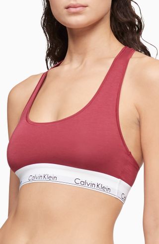 Calvin Klein + Modern Cotton Collection Cotton Blend Racerback Bralette