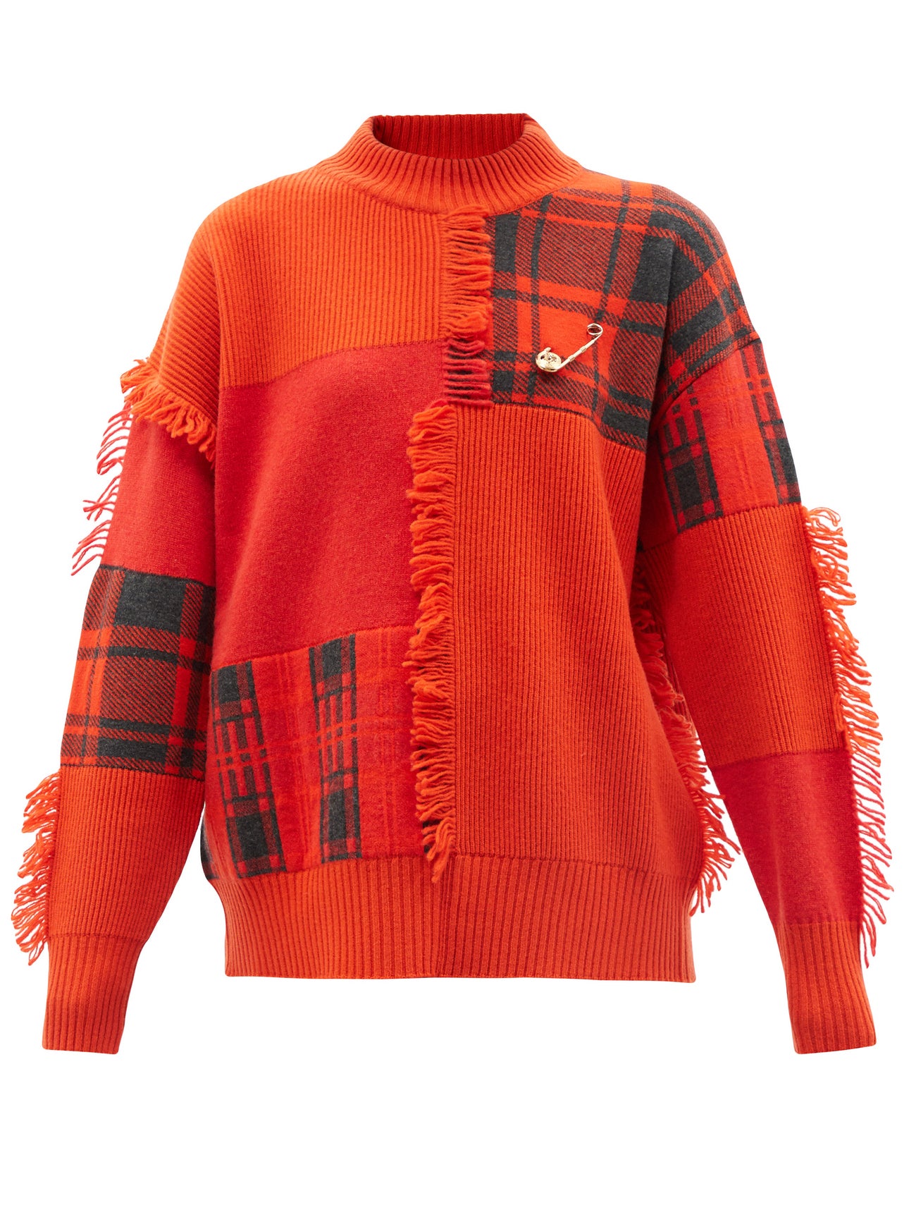 Versace + Patchworked Wool Sweater