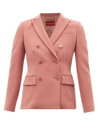 Altuzarra + Indiana Double-Breasted Cady Suit Jacket