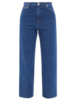 A.P.C. + New Sailor High-Rise Cropped Straight-Leg Jeans
