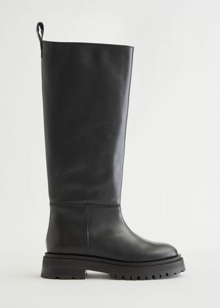 & Other Stories + Chunky Sole Tall Leather Boots