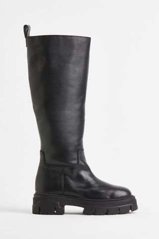 H&M + Knee-High Leather Boots