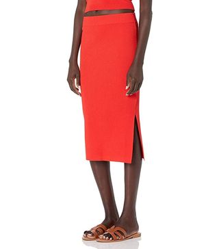 The Drop + Vera Slim Side Slit Midi Sweater Skirt