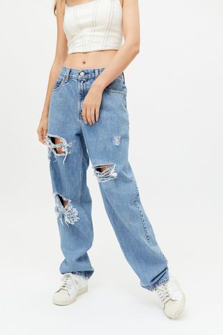 Urban Renewal + Recycled Low-Rise Destroyed Jeans