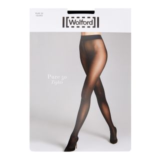 Wolford + Pure Black 50 Denier Tights