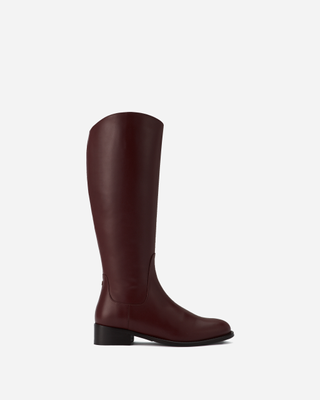 Duoboots + Verity Knee High Boots in Burgundy Leather