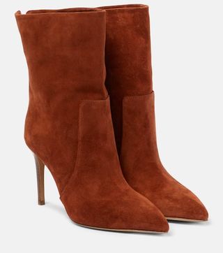 Mytheresa + 85 Suede Ankle Boots in Brown
