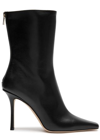 Jimmy Choo + Agathe 100 Leather Ankle Boots