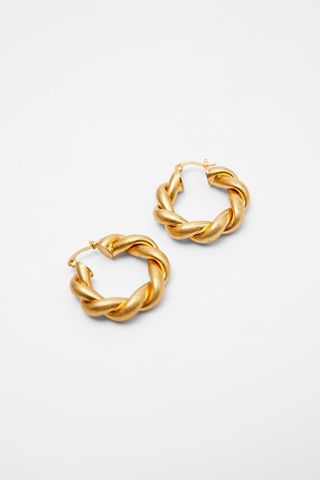 Zara + Intertwined Hoop Earrings