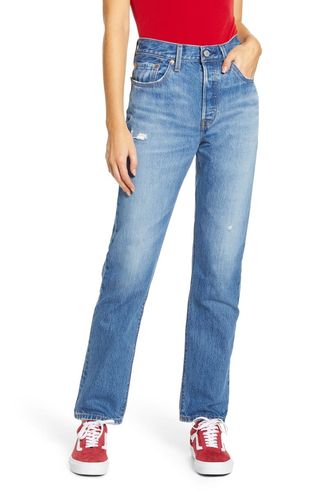 Levi's + 501 High Waist Straight Leg Jeans