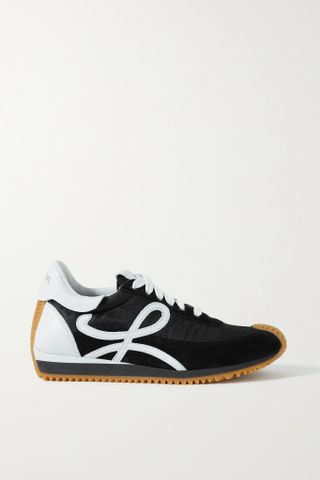 Loewe + Flow Logo-Appliquéd Leather and Shell Sneakers