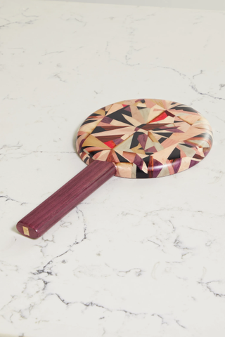 Silvia Furmanovich + Marquetry Wood Hand Mirror