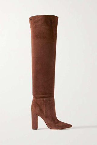 Gianvito Rossi + Piper 100 Suede Over-The-Knee Boots