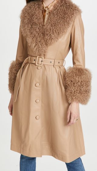 Saks Potts + Foxy Shearling Trench Coat