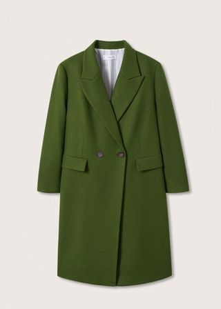 Mango + Double-Breasted Wool Coat