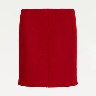 Tommy Hilfiger + Boiled Virgin Wool Mini Skirt