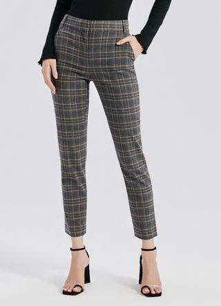 Something Navy + Plaid Trousers