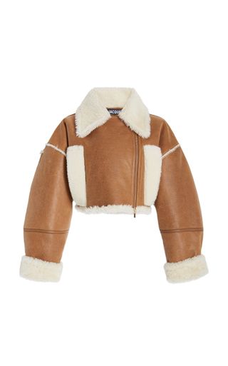 Jacquemus + Cropped Shearling-Lined Leather Jacket