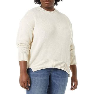 Daily Ritual + Oversize Chunky Long-Sleeve Crew Pullover Sweater