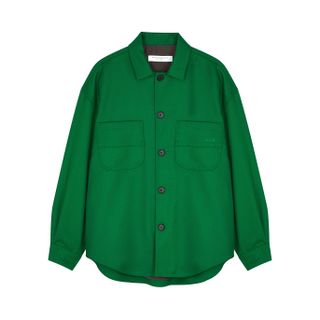 Philosophy Di Lorenzo Serafini + Green Wool Shirt Jacket