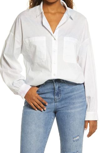 BP + Tie Dye Woven Button-Up Shirt