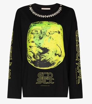 Christopher Kane + Ecosexual Crystal Long Sleeve T-Shirt