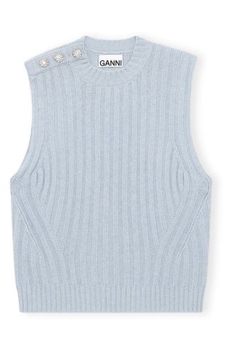 Ganni + Recycled Wool Blend Vest