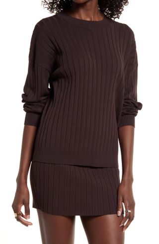 Open Edit + Open Back Ribbed Sweater