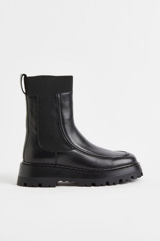 H&M + Leather Chelsea Boots