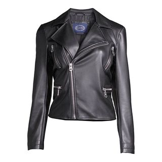 Scoop + Faux Leather Moto Jacket
