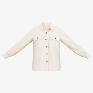 Free Assembly + Shirt Jacket With Gathered Sleeves