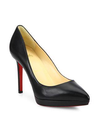 Christian Louboutin + Pigalle 100 Leather Platform Pumps