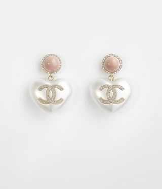 Chanel + Earrings, Metal, Resin, Imitation Pearls & Diamante