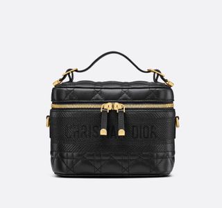 Dior + Small DiorTravel Vanity Case in Black Cannage Lambskin