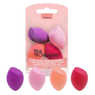 Real Techniques + Mini Miracle Complexion Sponge Makeup Blender - Set of 4
