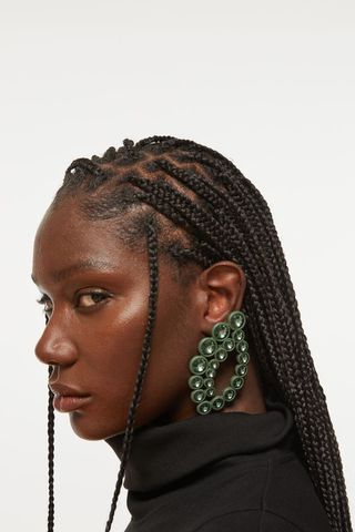 H&M + Rhinestone Clip Earrings
