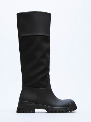 Zara + Combination Low Heel Boots