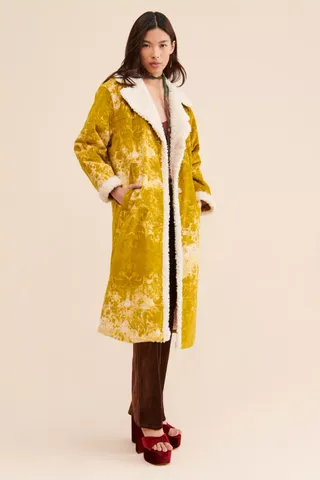 Urban Outfitters + Asher Faux Shearling Overcoat