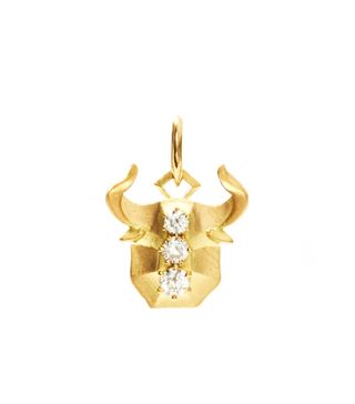 Jade Trau + Taurus Diamond and Gold Zodiac Charm