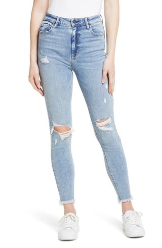 Hidden Jeans + Distressed High Waist Ankle Skinny Jeans