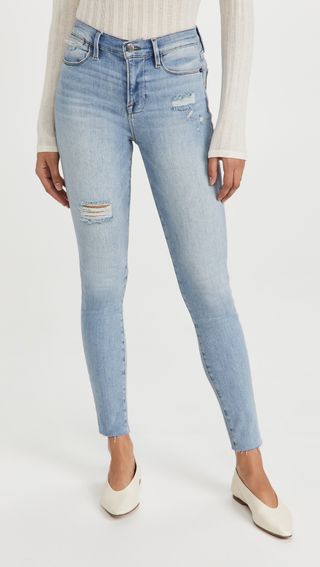 Frame + Le High Skinny Raw After Jeans