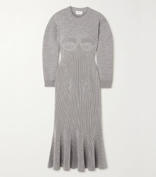 Alexander McQueen + Mélange Midi Dress