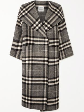 Totême + Signature Oversized Checked Wool Coat