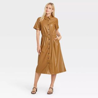 Who What Wear x Target + Short Sleeve Shirtdress