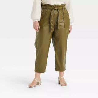 Who What Wear x Target + Ankle Length Paper Bag Trousers