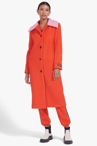 Staud + Frankie Coat in Rosebud Poppy