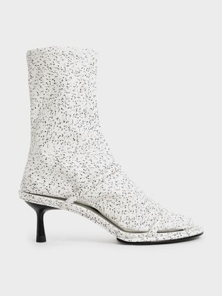 CHARLES & KEITH + Lucile Printed Stiletto Calf Boots