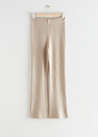 
Other Stories + Flared Rib Knit Trousers